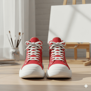 Woman's Canvas Sneakers - Red