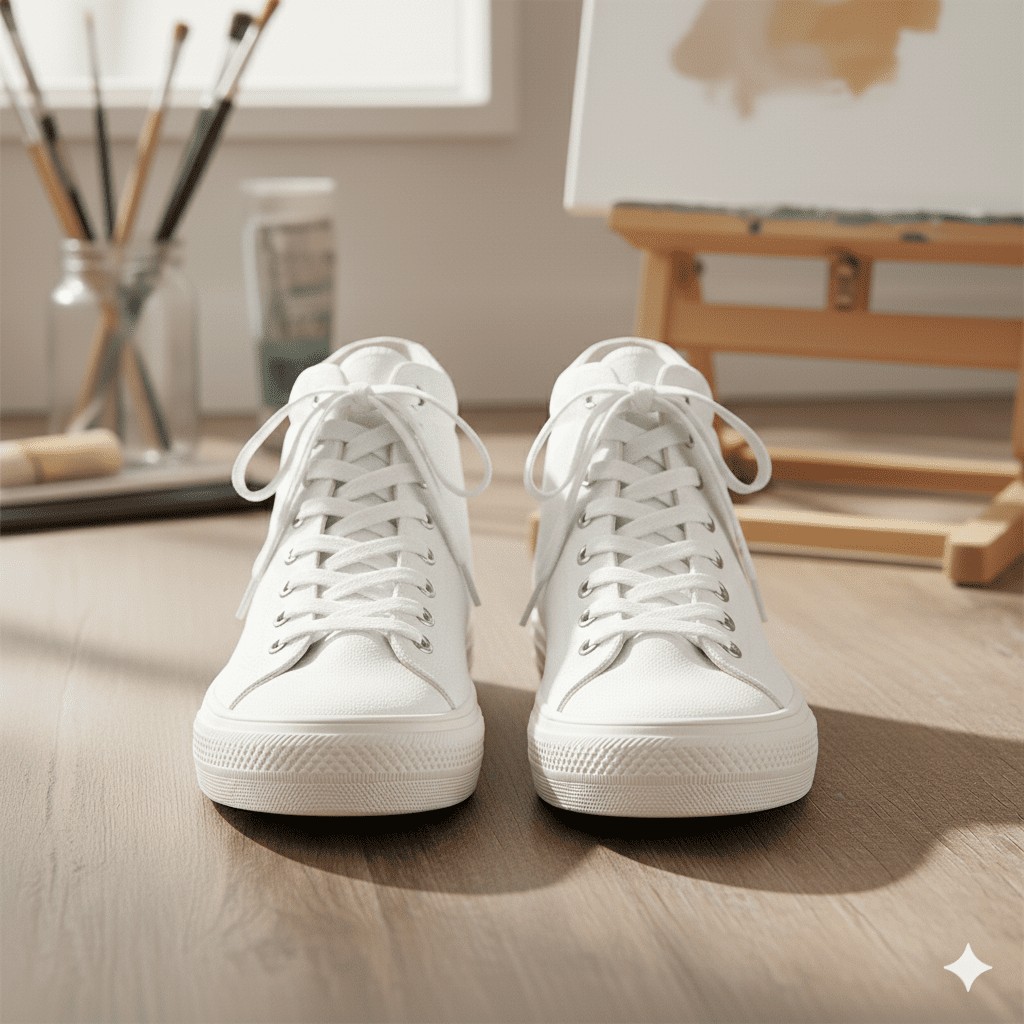 Woman's Canvas Sneakers - White - Image 2