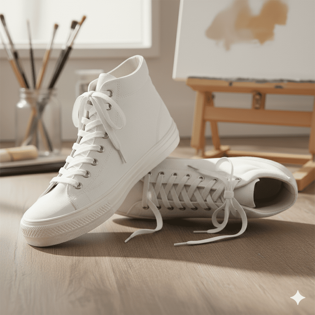 Woman's Canvas Sneakers - White