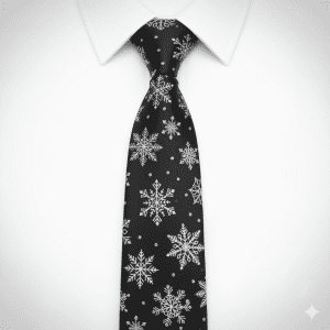 Boys' Printed Tie Snowflakes