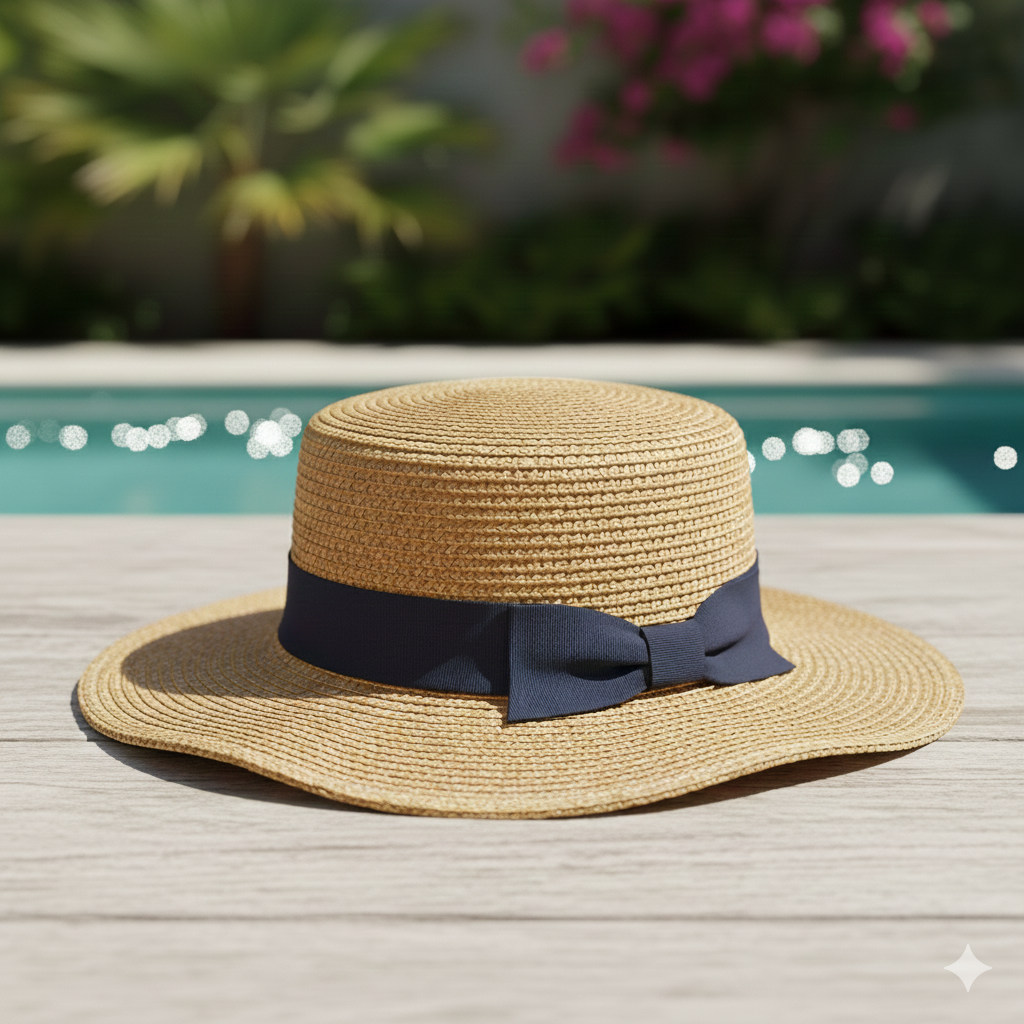 Unisex Sunhat in Straw - Image 2