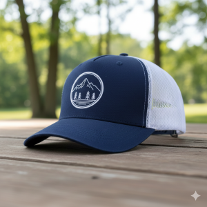 Unisex Canvas Trucker Cap - Navy
