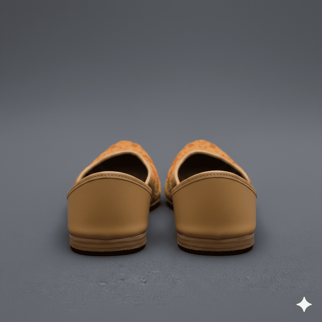 Woman's Flats with Embroidery - Yellow - Image 4